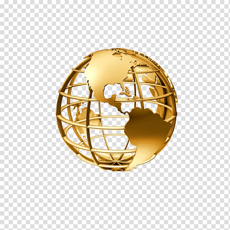 gold globe illustration, Golden Globe transparent background PNG clipart