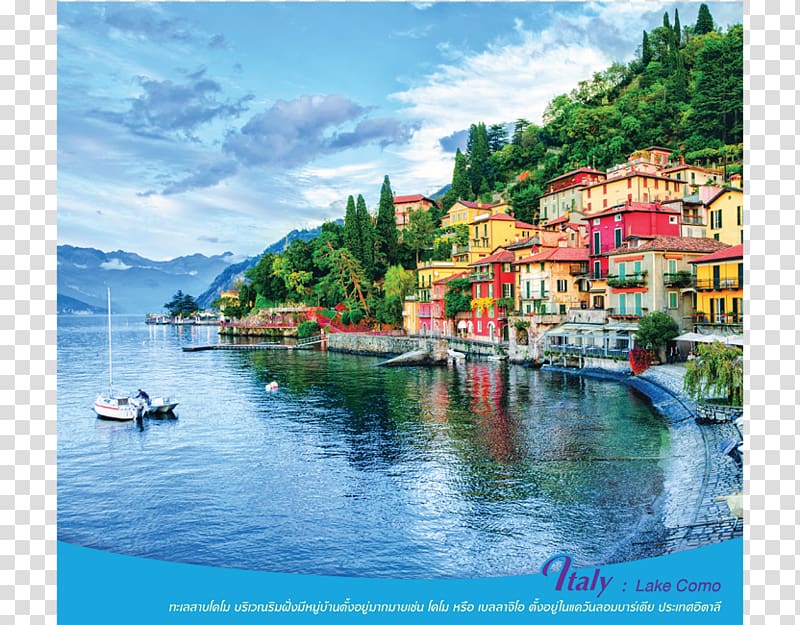 Lake Como Villa Carlotta Bellagio Milan, lake transparent background PNG clipart