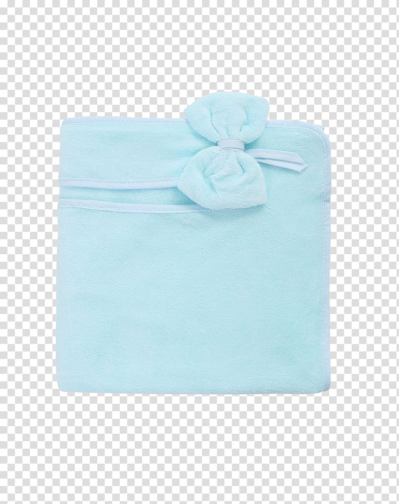 Turquoise Textile Rectangle, Fashion bamboo fiber towels transparent background PNG clipart
