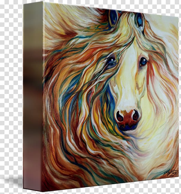 Watercolor painting Abstract art Oil painting, abstract horses transparent background PNG clipart
