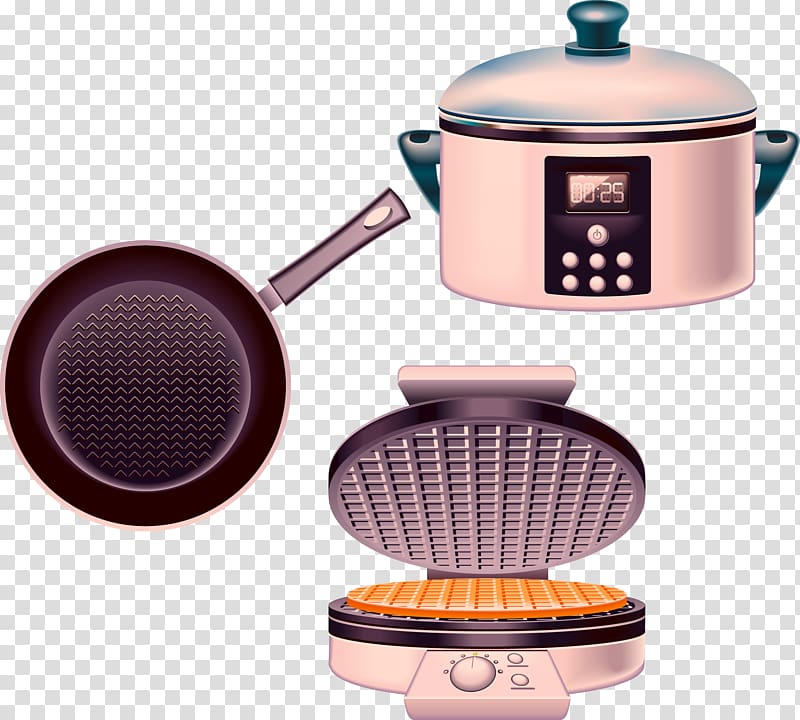 Home appliance Kitchen , Kitchen utensils wok cookers electric baking pan transparent background PNG clipart