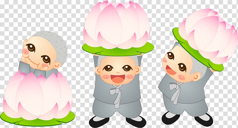 Popeye Cartoon Drawing, Lotus cute little monks, material transparent background PNG clipart