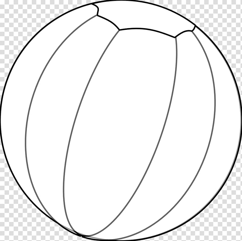 Black and white Circle Monochrome Drawing, beach ball transparent background PNG clipart