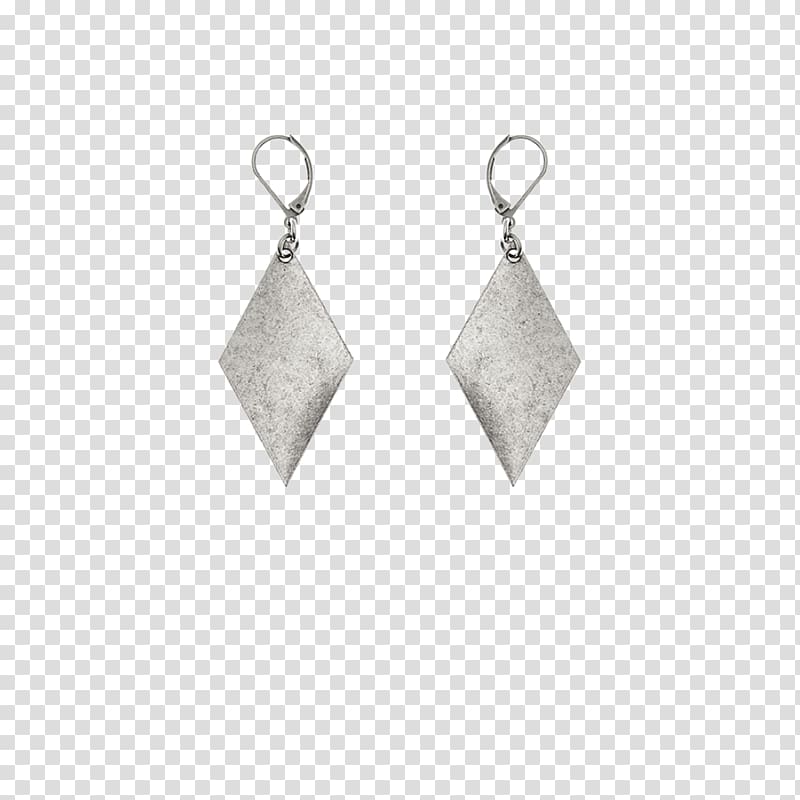 Earring Silver Rectangle, silver transparent background PNG clipart