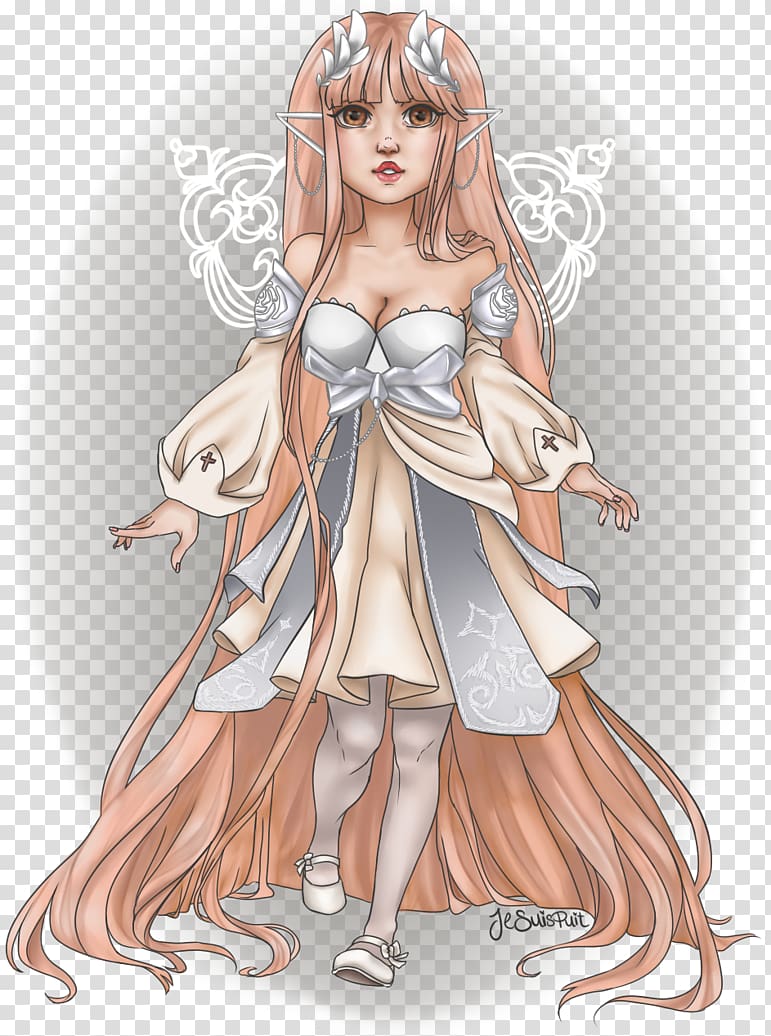 Fairy Brown hair Mangaka Anime, don\'t dress revealing manners transparent background PNG clipart