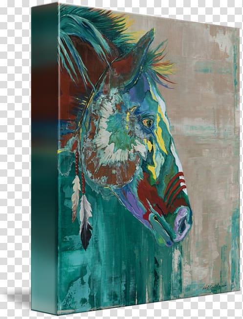 Painting Modern art Feather Modern architecture, War Horse transparent background PNG clipart