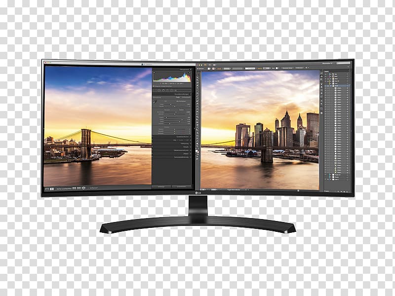 21:9 aspect ratio IPS panel Computer Monitors FreeSync LG Electronics, center distributed transparent background PNG clipart