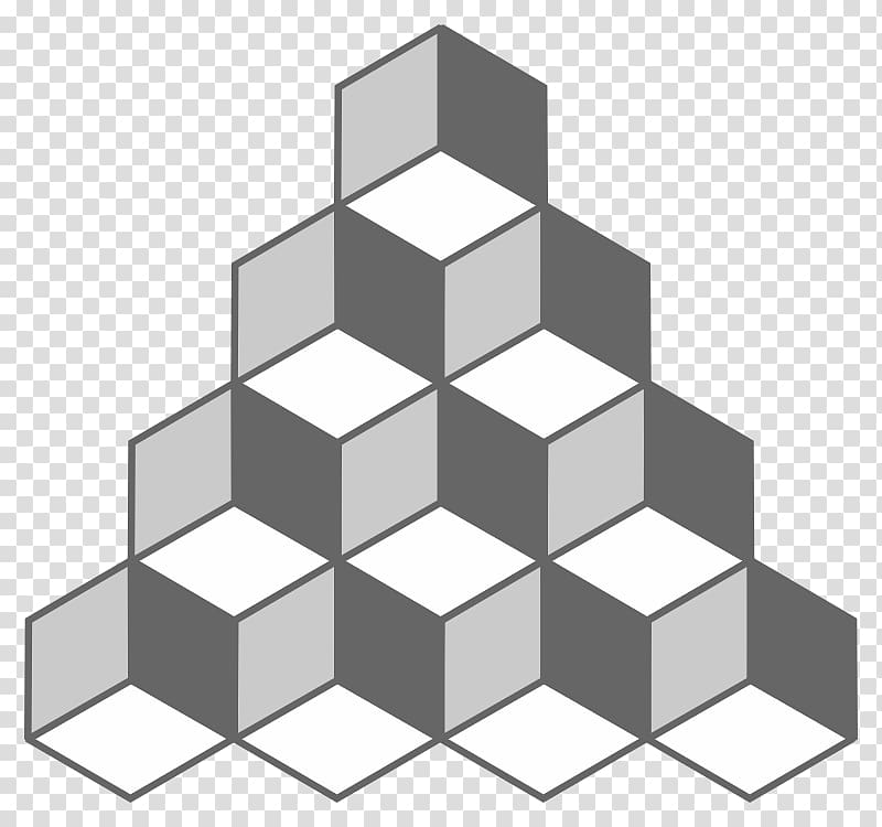 Necker cube Optical illusion Penrose triangle, illusion transparent background PNG clipart
