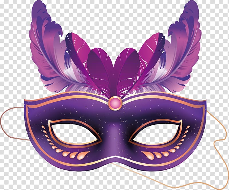 purple masquerade mask illustration, Carnival of Venice Brazilian Carnival Mask Masquerade ball, Purple Mask transparent background PNG clipart
