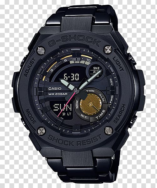 G-Shock Shock-resistant watch Casio Solar-powered watch, gst transparent background PNG clipart