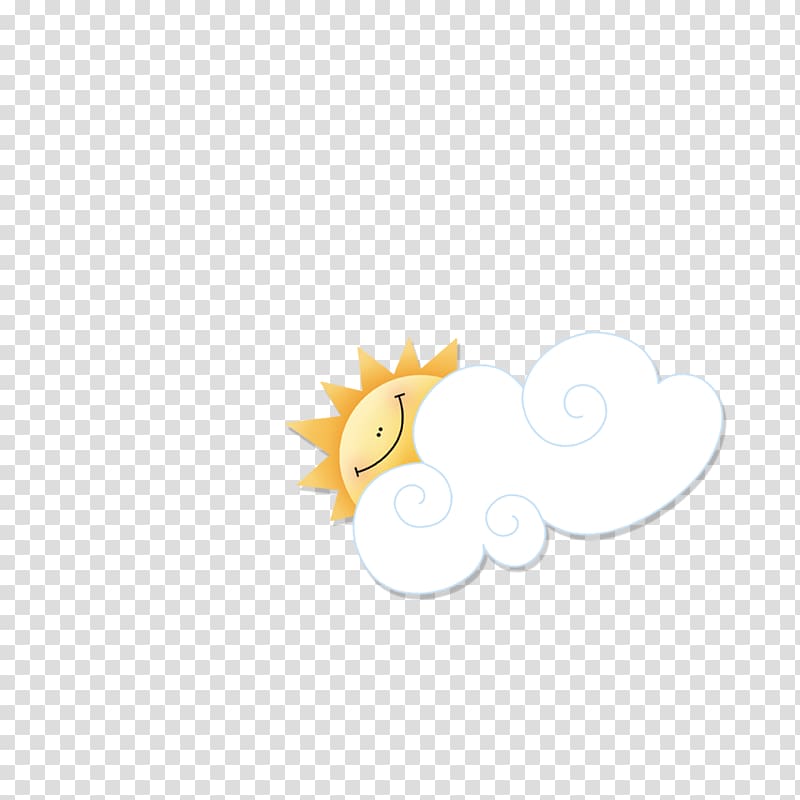 Cartoon clouds sun transparent background PNG clipart