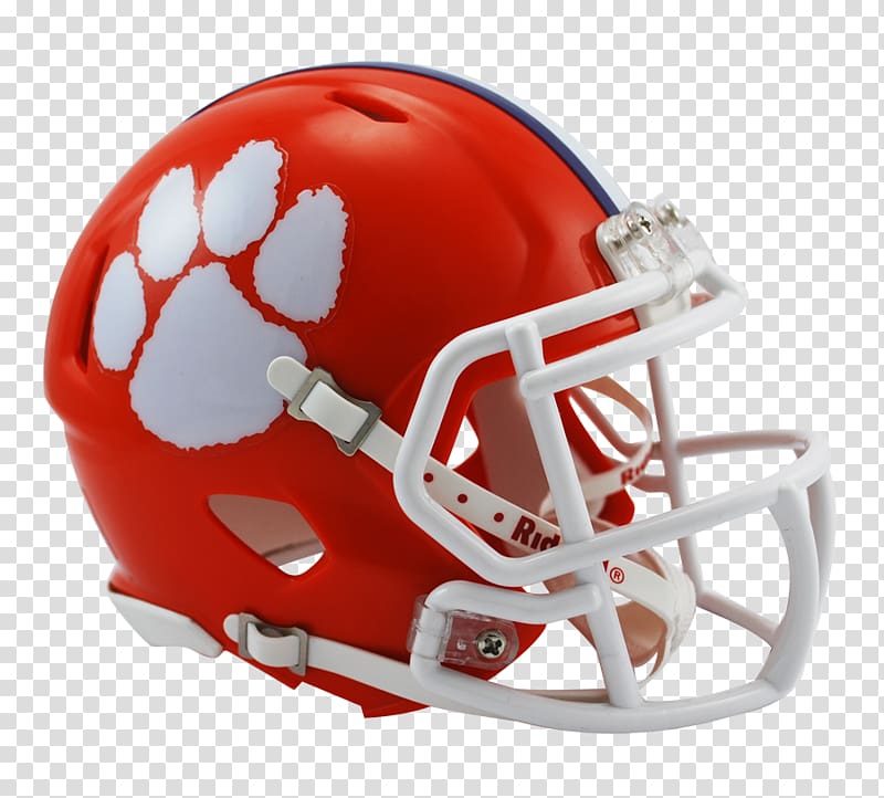 Clemson Tigers football Clemson University American Football Helmets Riddell, mini transparent background PNG clipart