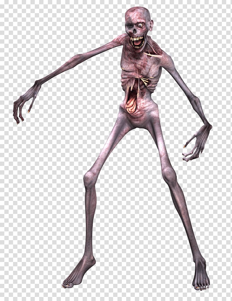 Halloween zombie illustration, Zombie Skeleton transparent background PNG clipart