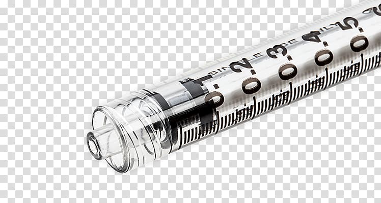 Syringe Luer taper Hypodermic needle Becton Dickinson Insulin, syringe needle transparent background PNG clipart