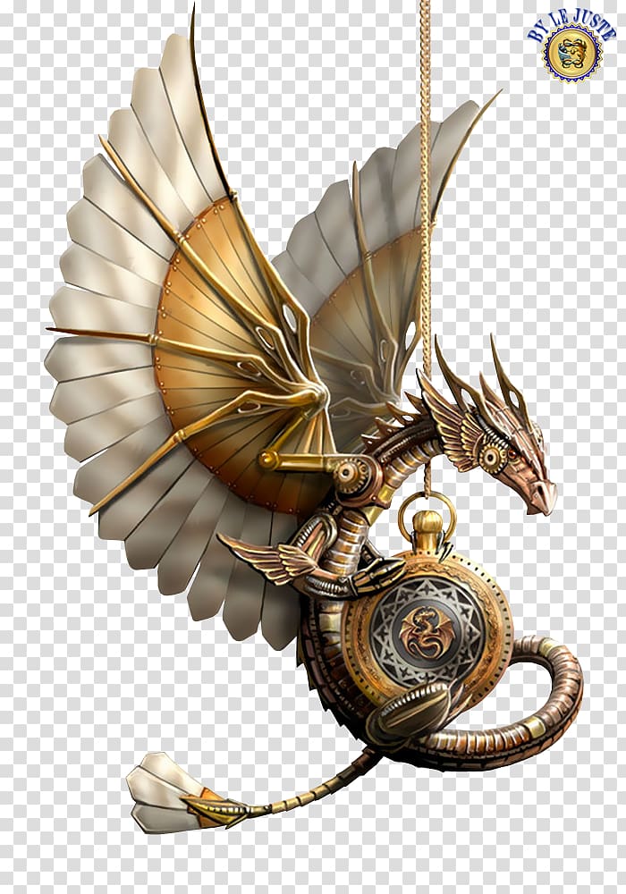 Steampunk Dragon Fantasy Science Fiction Tattoo, dragon transparent background PNG clipart