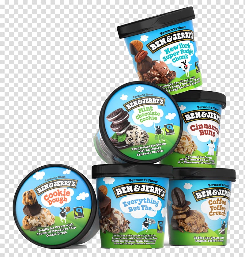 Ice cream Ben & Jerry\'s Brand Packaging and labeling Flavor, ice cream transparent background PNG clipart