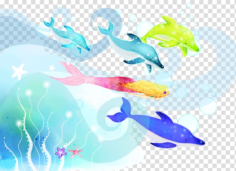 Cartoon Illustration, Shoal of fish transparent background PNG clipart