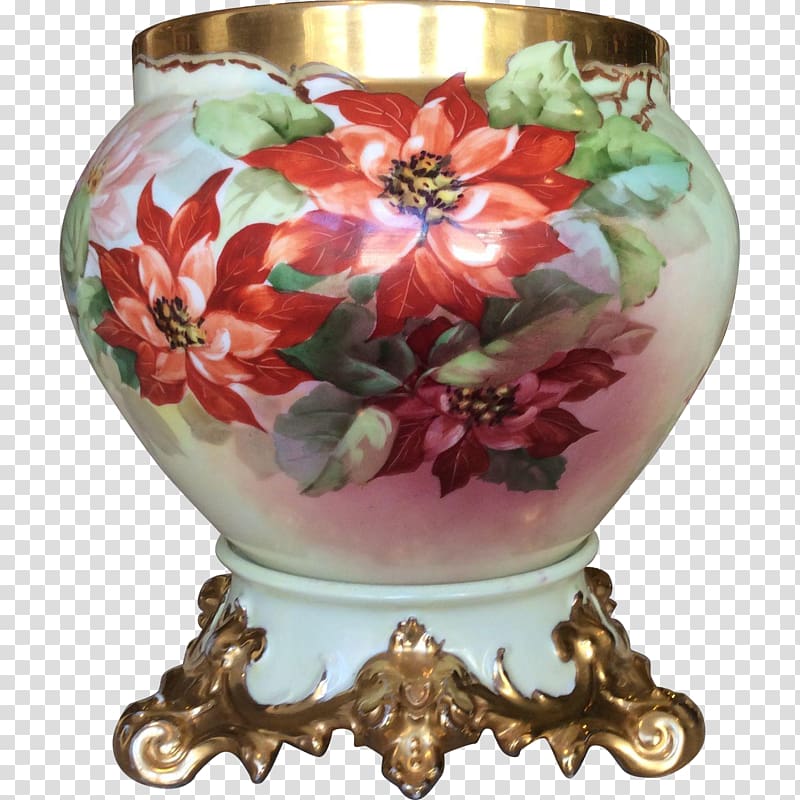 Vase Jardiniere Limoges porcelain French porcelain, vase transparent background PNG clipart