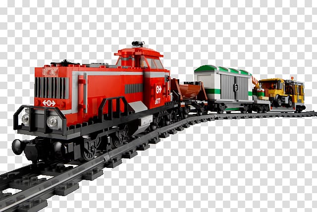 LEGO 60052 City Cargo Train LEGO 60052 City Cargo Train LEGO 3677 City Red Cargo Train Rail freight, freight train transparent background PNG clipart