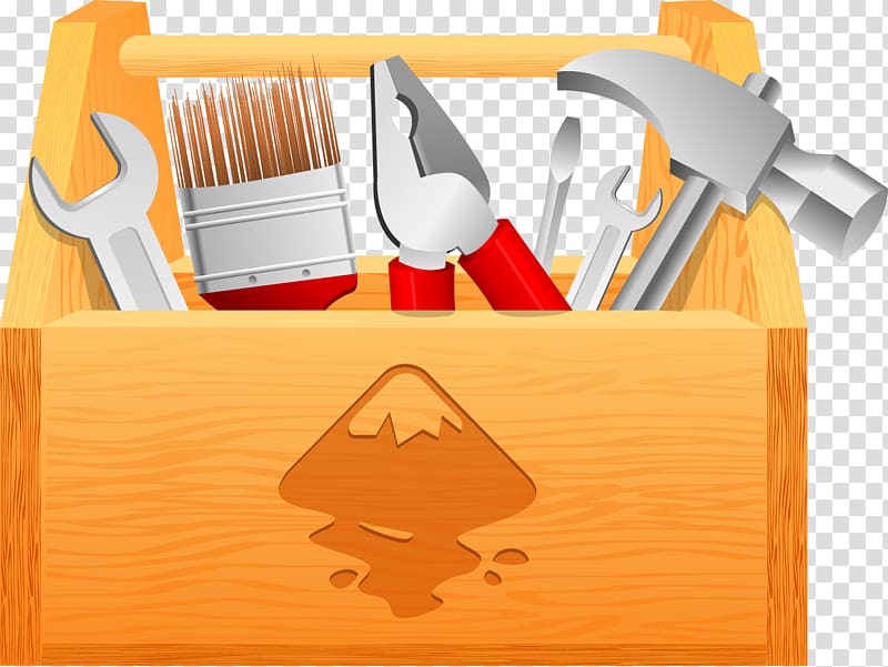 Toolbox , Orange Toolbox transparent background PNG clipart