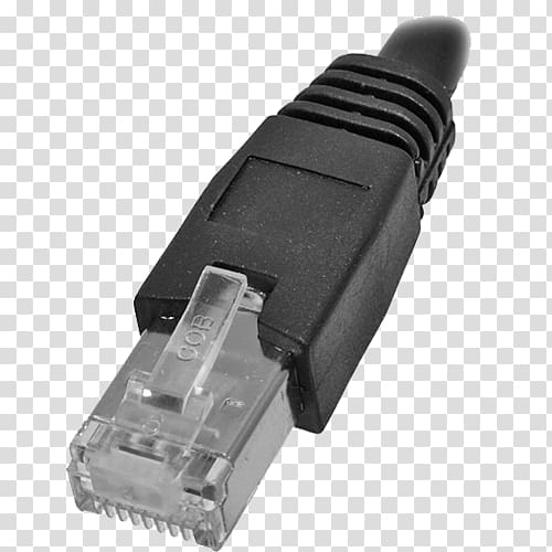 8P8C Right angle Gigabit Ethernet IEEE 1394, RJ45 cable transparent background PNG clipart