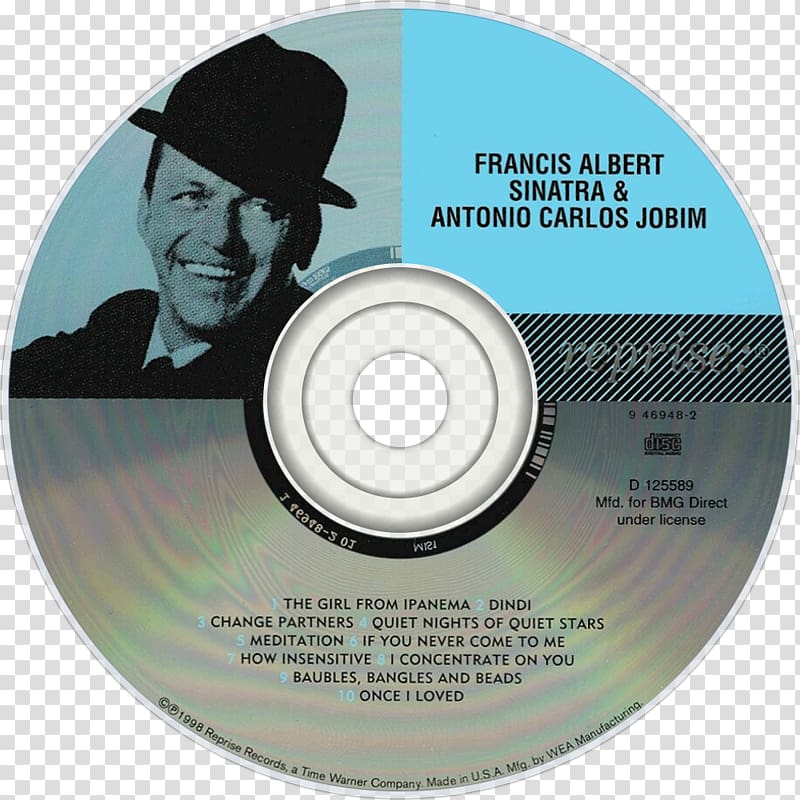 Compact disc Francis Albert Sinatra & Antônio Carlos Jobim Music Album, frank sinatra transparent background PNG clipart