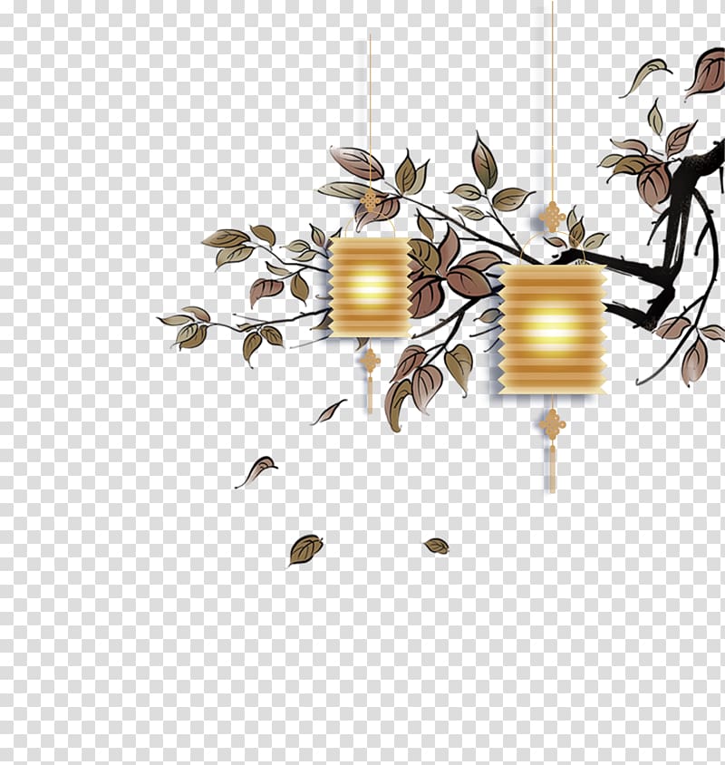 white pendant light , Autumn, Mid-Autumn Lantern transparent background PNG clipart