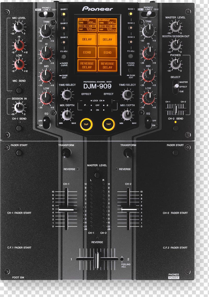 DJM Audio Mixers DJ mixer Pioneer DJ Disc jockey, Dj mixer transparent background PNG clipart