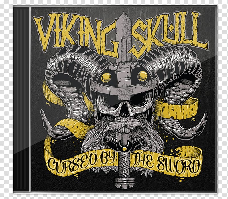 Cursed by the Sword Viking Skull Album Five Fingers of Steel Transcend Music, honey transparent background PNG clipart