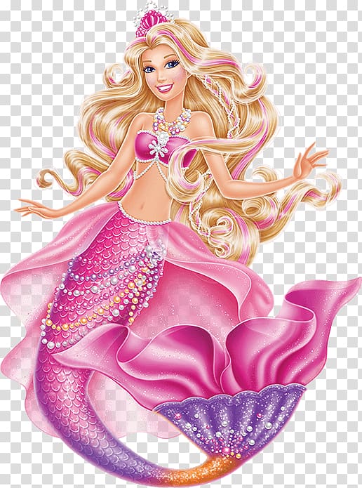 pink-tailed mermaid , Barbie: The Pearl Princess Merliah Summers Doll, Mermaid transparent background PNG clipart