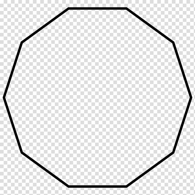Decagon Regular polygon Internal angle Geometry, shape transparent background PNG clipart