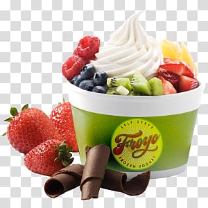 Frozen yogurt Ice cream Sundae Yoghurt Chocolate, ice cream transparent background PNG clipart