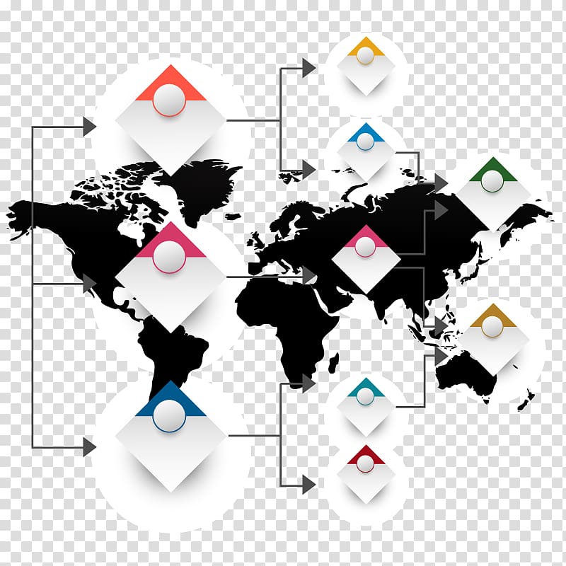 World map Map, PPT chart transparent background PNG clipart