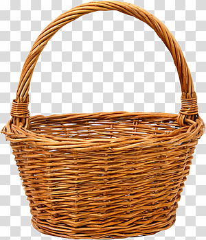Empty Woven Easter Basket transparent background PNG clipart thumbnail