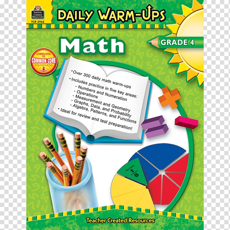 Daily Warm-Ups: Reading, Grade 4 Daily Warm-Ups: Problem Solving Math Grade 4 Mathematics Teacher Number, Mathematics transparent background PNG clipart