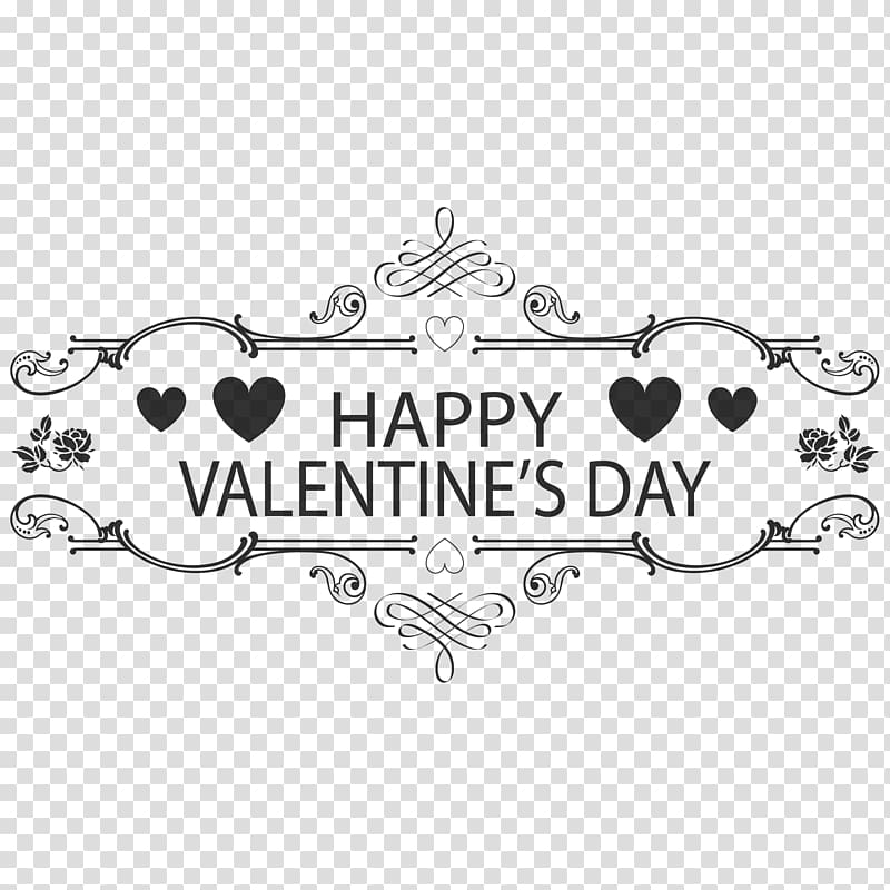 Valentines Day , Happy Valentine\'s Day text transparent background PNG clipart