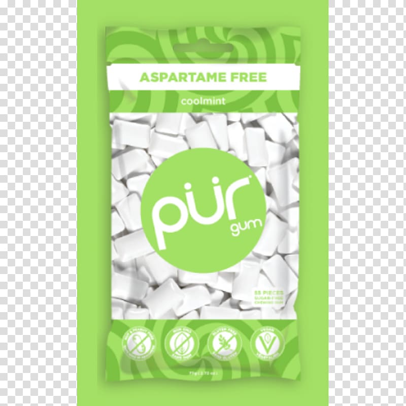 Chewing gum Gummi candy PÜR Gum Aspartame Trident, Gum mint transparent background PNG clipart