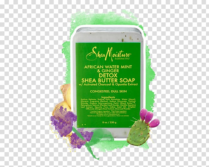 Shea butter Ginger Extract Shea Moisture Water Mint, detox water transparent background PNG clipart