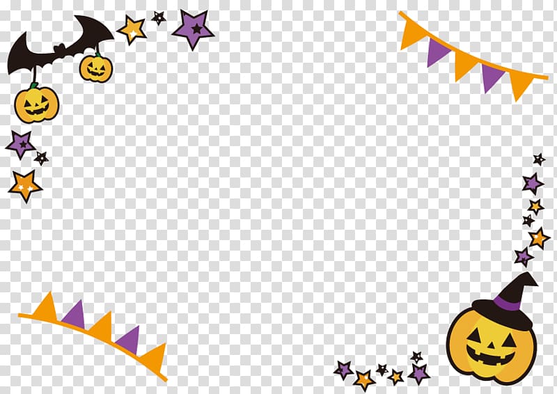 Simple Happy Halloween Frame., others transparent background PNG clipart