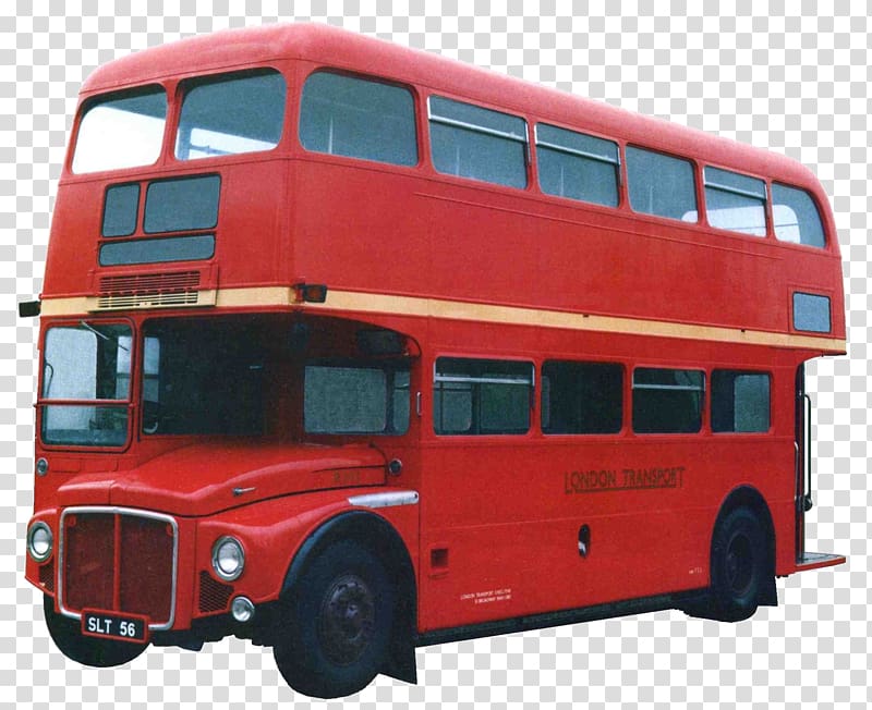 red double-decker bus, London Double-decker bus AEC Routemaster, Bus transparent background PNG clipart