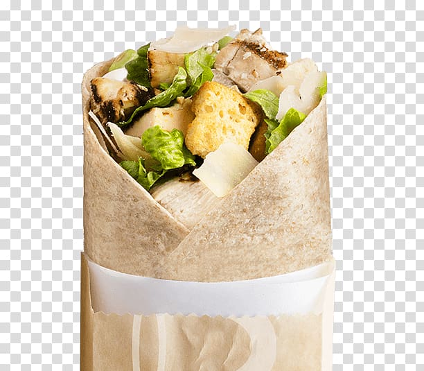 Wrap Caesar salad Vinaigrette Food, spicy chicken transparent background PNG clipart