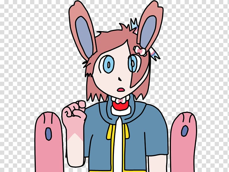 Sylveon Rabbit Pokémon, person looking in mirror transparent background PNG clipart