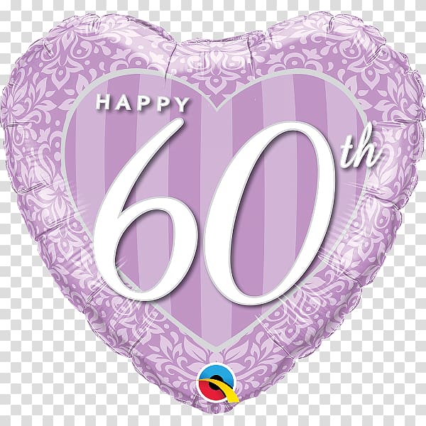Balloon 60th Anniversary Party Birthday Wedding, balloon transparent background PNG clipart