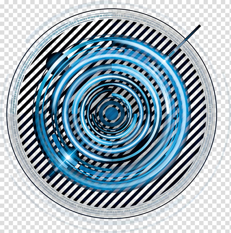 Circle Science Fiction Icon, Blue sci-fi circle transparent background PNG clipart