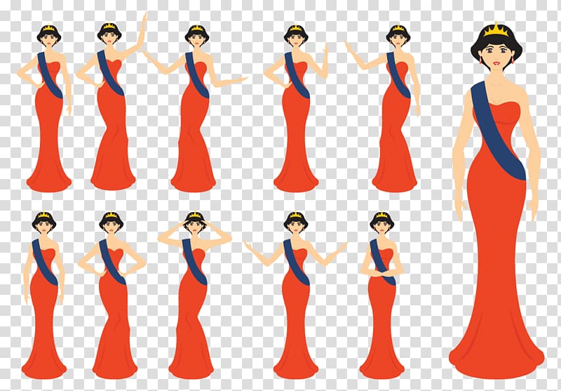 Beauty Pageant, Miss Congeniality various postures of transparent background PNG clipart