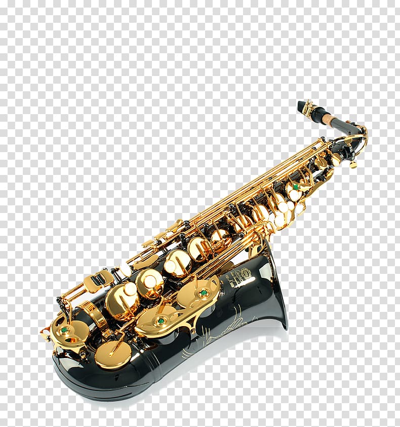 saxophone black nickel tube gold key transparent background PNG clipart