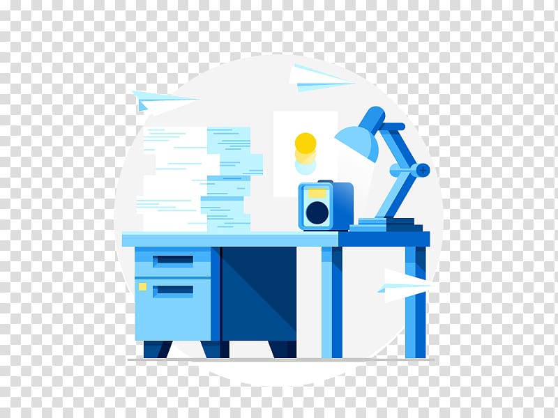 Table Designer Dribbble Illustration, Business office transparent background PNG clipart