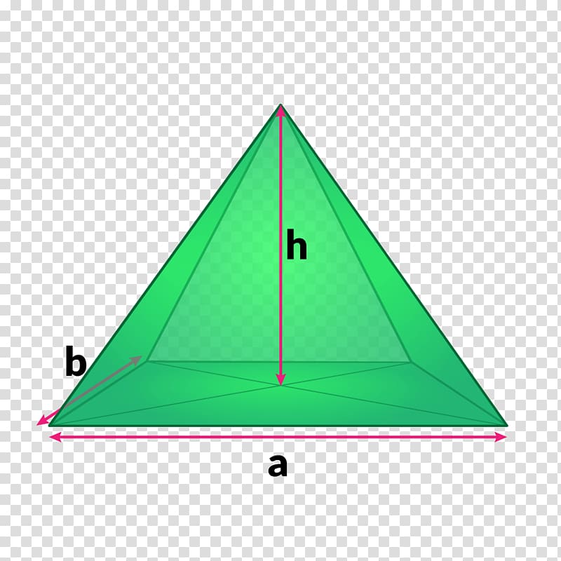 Triangle Surface area Square pyramid, pyramid transparent background PNG clipart