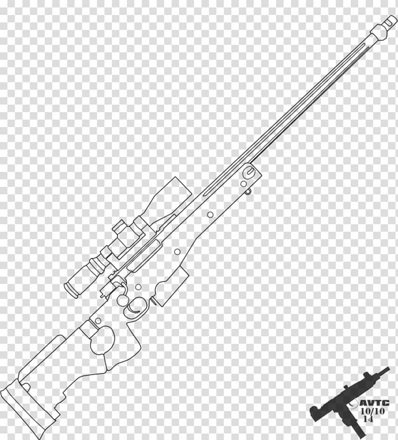 Sniper rifle Accuracy International AWM Art Firearm, sniper rifle transparent background PNG clipart