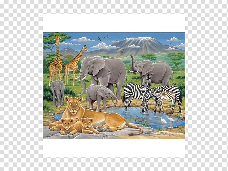 Jigsaw Puzzles Ravensburger African elephant, Africa transparent background PNG clipart